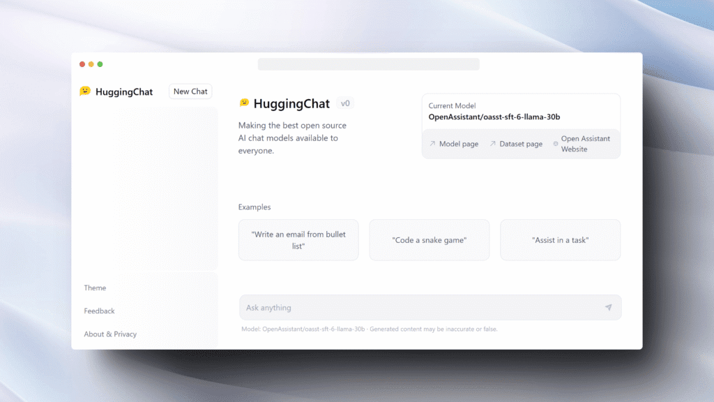 HuggingChat AI Review: A Free Open-Source Alternative to ChatGPT